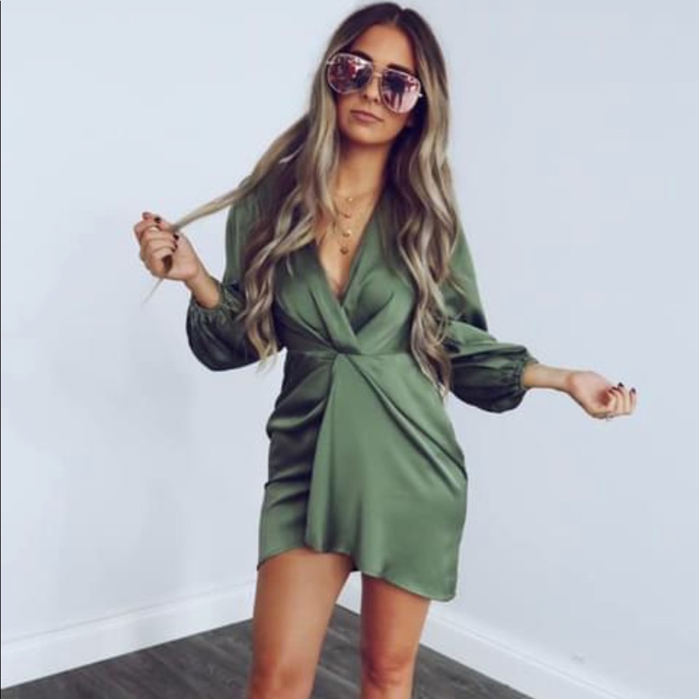 Hopes olive green dress